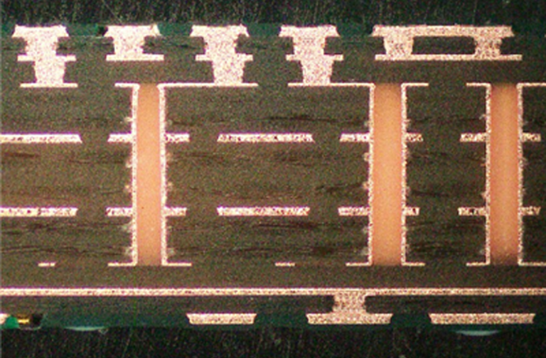 Microsection of HDI PCB